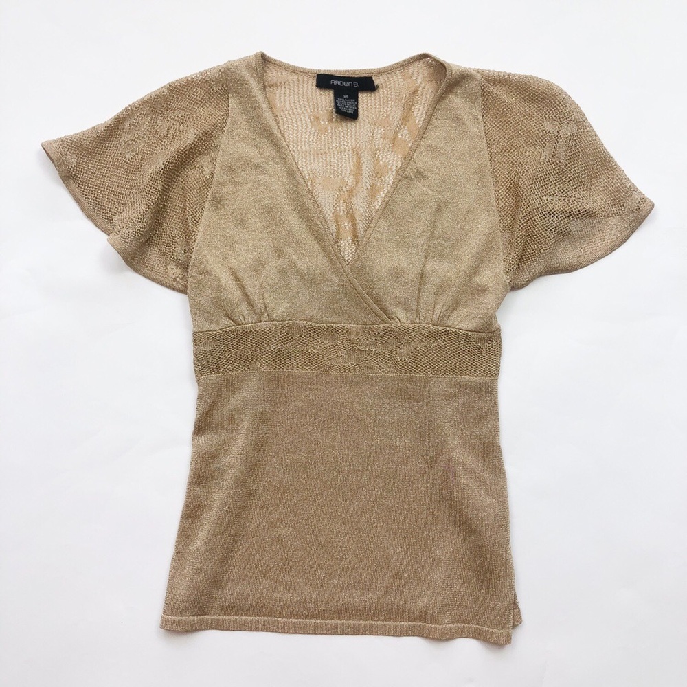 Vintage Arden B. Gold shimmery top
